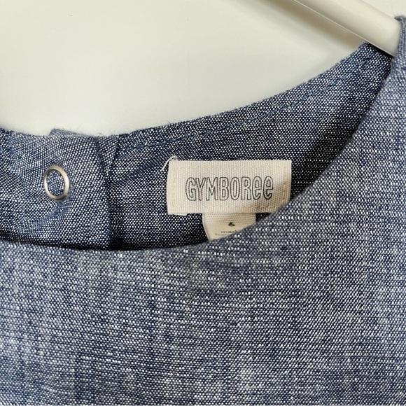 Gymboree Girls Tiered Cotton Chambray Dress Size 6 - Picture 3 of 6